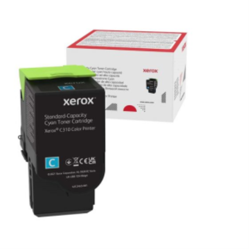 006R04357 Cartouche de toner cyan authentique Xerox de capacité standard, imprimante couleur Xerox C310 et C315, (Utilisation et retour)