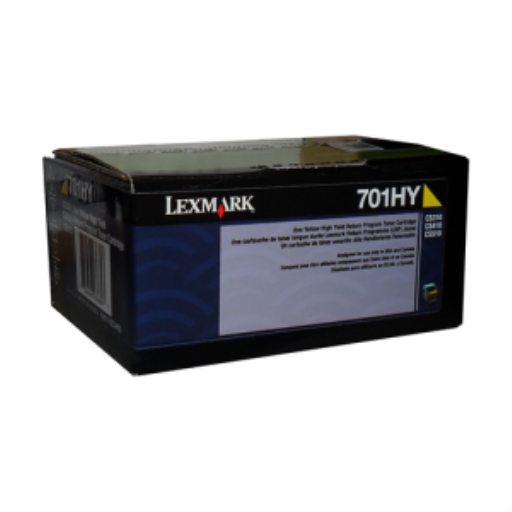 Cartouche de toner jaune programme de retour Lexmark CS310, CS/CX410, 510 3K Référence : 70C1HY0
