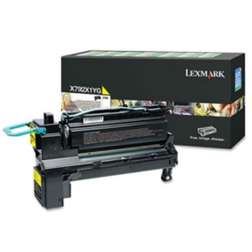 Lexmark X792 Yellow Return Programme 20K Print Cartridge Part no.: X792X1YG