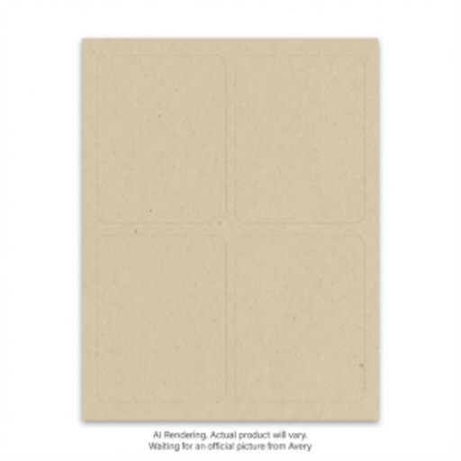 Avery Laser/Inkjet Hemp Labels, 3½" x 4¾", Permanent, 10 sheets/env, 40 labels/env