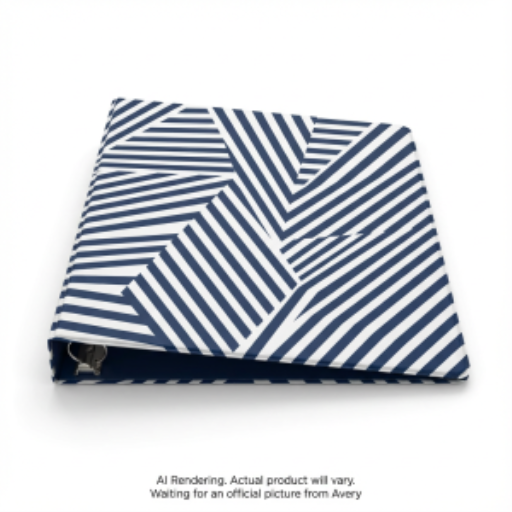 Classeur de mode Avery Non-View 2,5 cm durable, rayures, anneaux ronds
