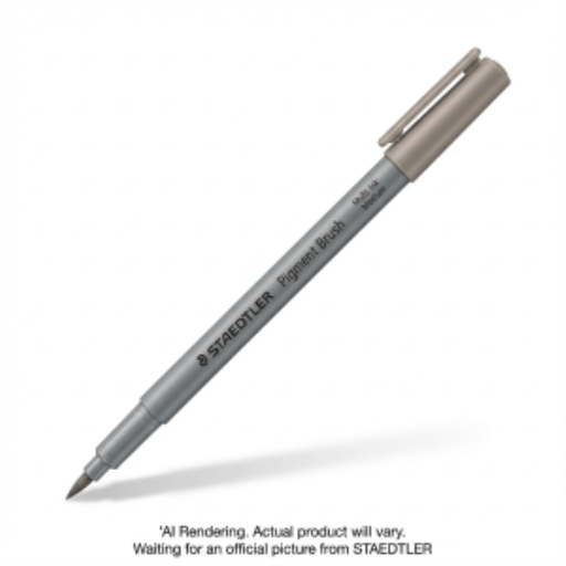 Stylo pinceau pigmenté gris chaud moyen