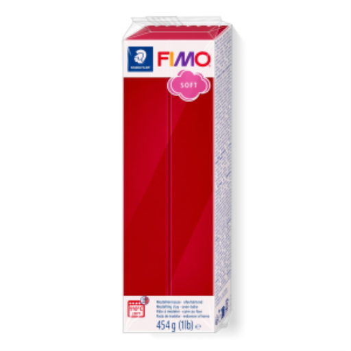 Pâte à Modeler Fimo Soft 454g (1Lb) Rouge Cerise