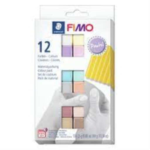 Set Modelling Clay Fimo Soft Pastel Colours 12 Color Pack