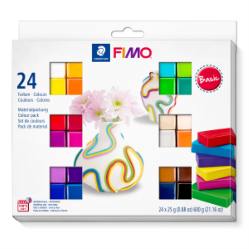 Set Modelling Clay Fimo Soft Basic Colors 24 Color Pack