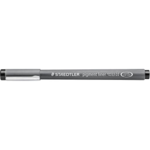 Stylo fin à pointe tubulaire 2,0 mm noir