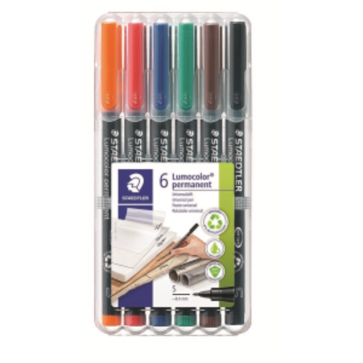 Universal pen Lumocolor perm S 6pcs