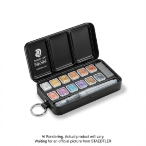 Metalic Watercol Pan 12Set W/ Brush