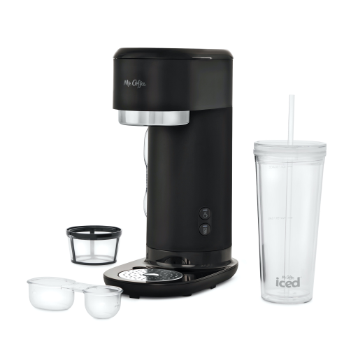 Cafetière individuelle pour café glacé et chaud Mr. Coffee, noire