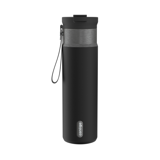 Contigo 2226021 Dual Sip PVD Water Bottle – 24 oz, Licorice Gunmetal