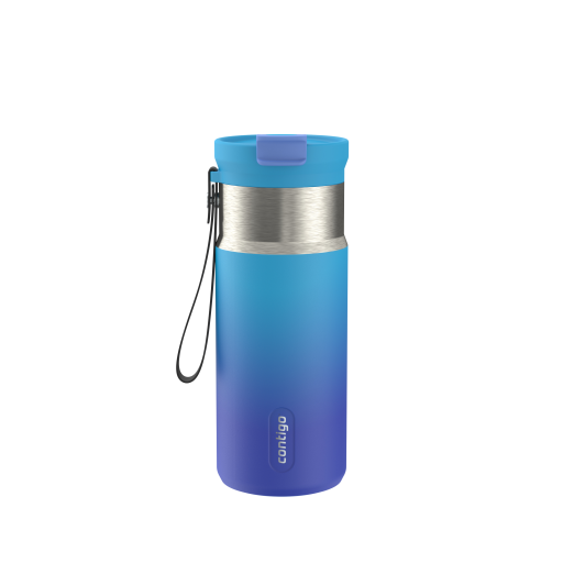 Contigo 2234739 Tween Dual Sip Ombre Water Bottle with Strap – 16 oz, Indiglow