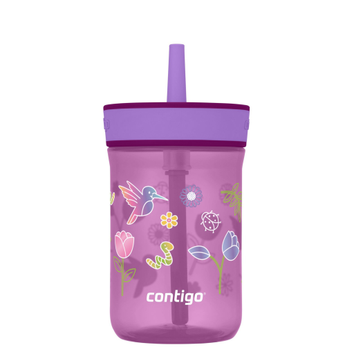 Contigo 14 oz Straw Leighton Grape Tulips - Plastic