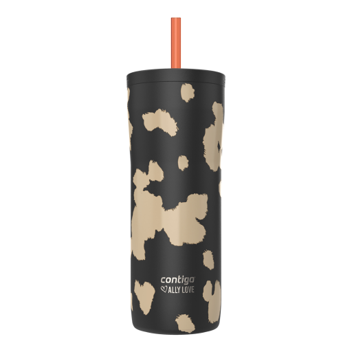 Contigo x Ally Love Gobelet isolant en acier inoxydable Streeterville 2.0 avec paille, 709 mL (24 oz), réglisse