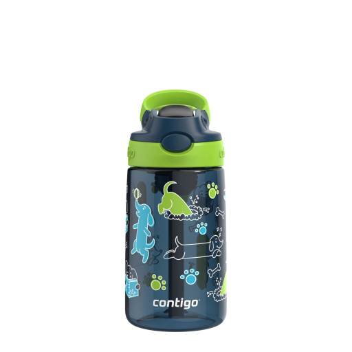 Contigo 14 oz Autospout Cool Lime w/ Dogs - Plastic
