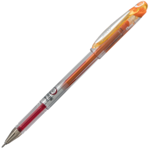 Pentel Arts Slicci (0.25mm) Extra Fine Tip Gel Pen - Orange Ink