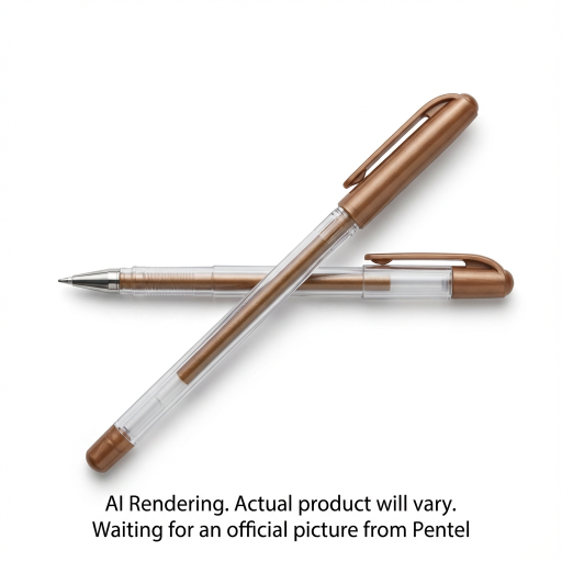 Pentel Arts Slicci Metallic (0.8mm) Needle Tip Med Gel Pen Bronze Metallic Ink