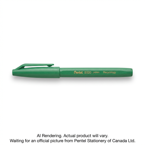 Stylo-Feutre Pentel Arts Sign Pen à Pointe Fibre (2,0 mm), Encre Verte
