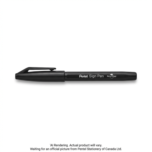 Stylo feutre Pentel Arts Sign Pen, pointe ogive (2,0 mm), encre noire