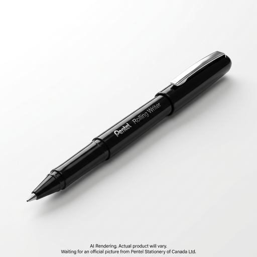Pentel Rolling Writer Roller Ball Pen, (0.8mm), Black Ink