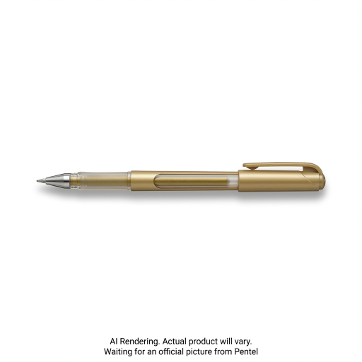 Stylo gel Pentel Arts Slicci Metallic (0,8 mm) à pointe fine encre or métallique