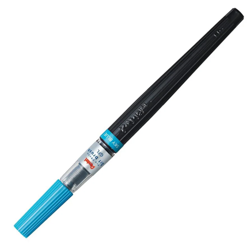 Pentel Arts Colour Brush 1PC Pack, Sky Blue Ink