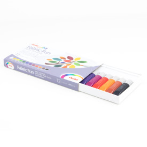 Fabric Fun - Fabric Paint 12 Colour Tube Set