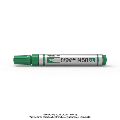 Pentel Pen Permanent Marker, Extra Bold Chisel Tip, Green Ink