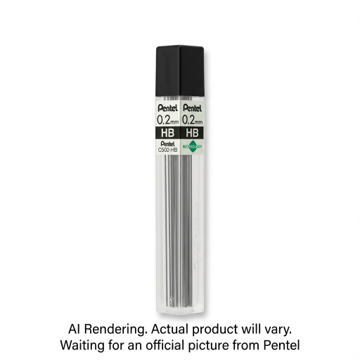 Hi-Polymer Super Lead Refill (0.2mm), HB, 12 Leads per Tube