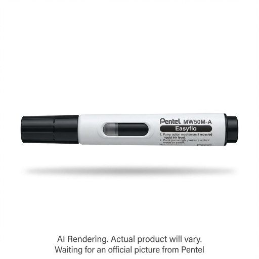 Easyflo White Board Marker, Bullet Tip (6.0mm) Black Ink