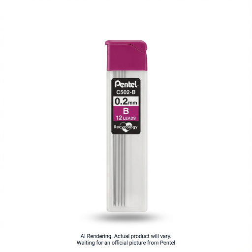 Hi-Polymer Super Lead Refill (0.2mm), B, 12 Leads per Tube