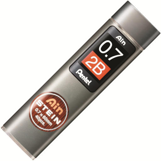 Ain Stein Lead Refill (0.7mm), 2B, 40 Leads per Tube