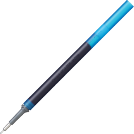 Recharge d'encre - Pour stylo-bille gel EnerGel Infree, (0,5 mm) Pointe fine type aiguille, Encre bleue