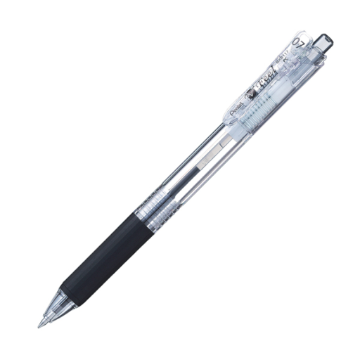 V Feel Retractable Ballpoint Pen, (0.7mm), Black Ink