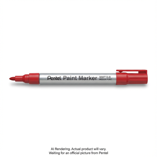 Pentel Paint Marker, Medium Point (4.5mm), Bullet Tip, Red Ink