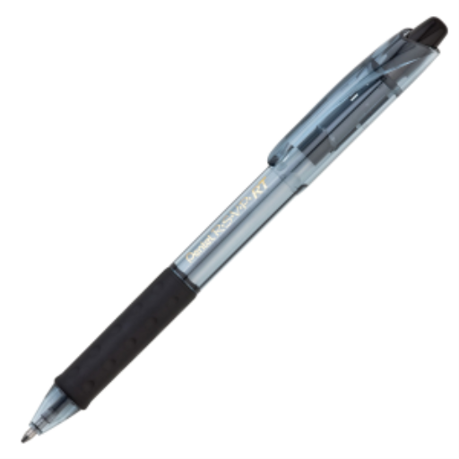 R.S.V.P. RT Colours Retractable Ballpoint Pen, (1.0mm), Black Barrel, Black Ink
