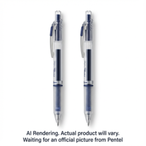 EnerGel Infree Retractable Liquid Gel Pen, (0.5mm) Needle Tip, Navy Blue Ink, 2PC Pack