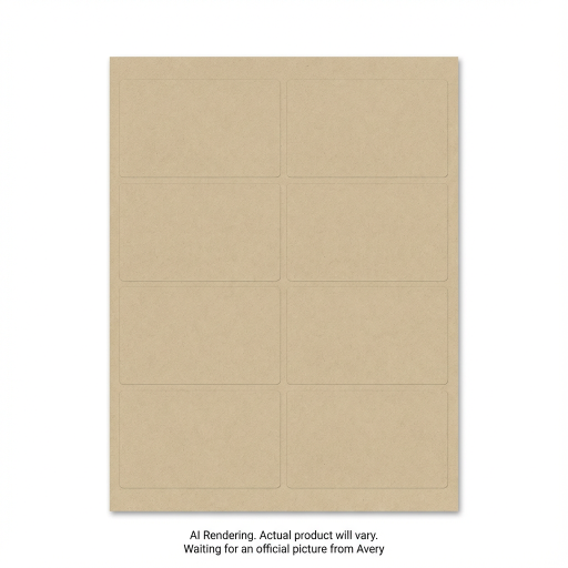 Avery Laser/Inkjet Hemp Lid Seal Labels, 1½" x 4", Permanent, 10 sheets/env, 90 labels/env