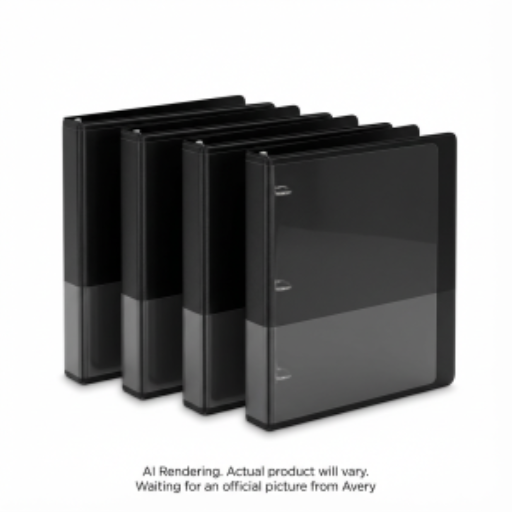 Avery View 4-Pack of 1" Durable View Binder, Black, Gap Free D-Ring, 220 sheet capacity