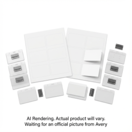 Avery Laser/Inkjet Magnetic Style 3" x 4" Name Badge Kit (Inserts, Holders), 12/box