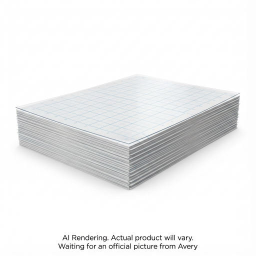 76293 Feuilles de plastification auto-adhésives Avery 9x12, paquet de 50