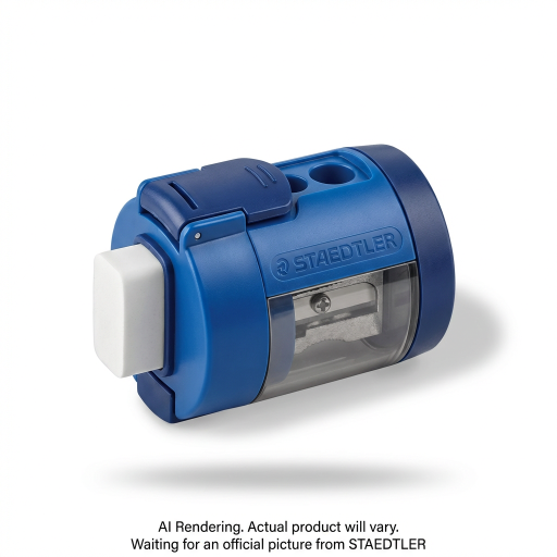 Double-hole sharpener w. eraser bc