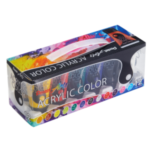 Pentel Arts Ensemble de peinture acrylique 12 couleurs