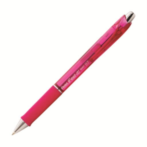 Stylo-bille rétractable Feel-It! (0,7 mm), encre rose