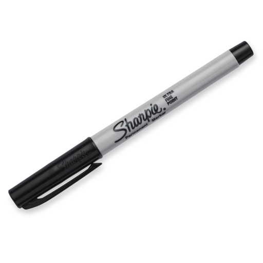 Sharpie 37121 Professional Permanent Marker with Ultra Fine Precision Point – Smudge-Resistant Black Ink, Single Count