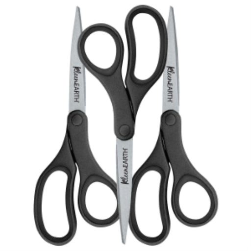 3PK: KleenEarth® 8” Straight Basic Black Handle Scissors / 
3PQT: Ciseaux à prise droite de base KleenEarth®, 8 po – noir
