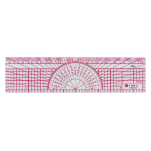 8ths/16ths Graph Protractor Ruler 15cm/6” 
Règle rapporteur 1/8 et 1/16 au po, 15cm/6 po