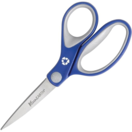 KleenEarth? 7? Straight Soft Handle Scissors ? Blue / Ciseaux poignée souple droite KleenEarth?, 7 po ? bleu