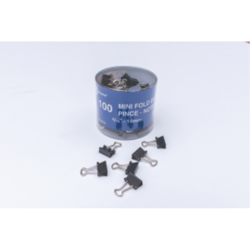 Fold Back Clips 9/16" – 15 mm Black - 100 per Tub / Pince-notes 9/16 po – 15 mm en noir - 100 par bacs