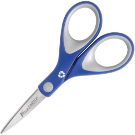 KleenEarth® 6” Straight Soft Handle Scissors – Blue / Ciseaux poignée douce droite KleenEarth®, 6 po – bleu