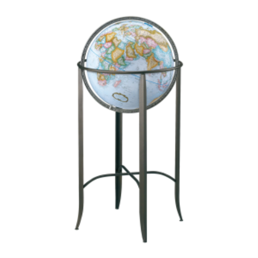 Trafalgar 16"/40.5 Cm Diameter Blue Ocean Floor Globe (French)